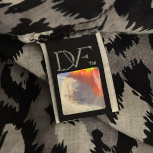 Diane Von Furstenberg Black White Swim Coverup V-Neck‎ Sporty Kleio Size M DVF - Picture 10 of 12